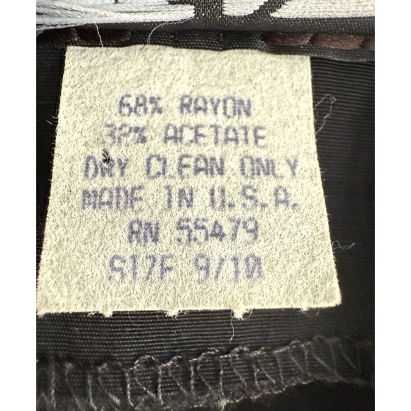 Vintage WD2 Diamond Waistcoat Vest Women Size M Black With Gold Tone Buttons - Picture 7 of 8